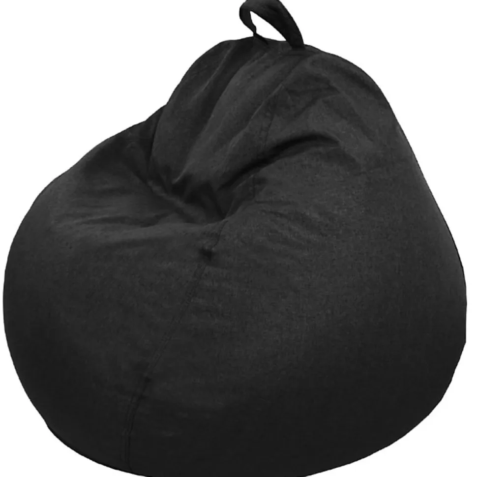 Pouf poire déhoussable en polyester BANANAIR 120 x 100 cm noir