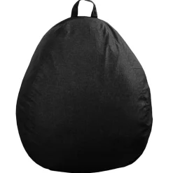 Pouf poire déhoussable en polyester BANANAIR 120 x 100 cm noir