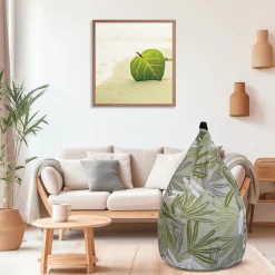 Pouf poire Easy for life ⌀53 x H.110 cm feuillage vert