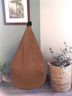 Pouf poire Easy for life ⌀53 x H.110 cm orange terracotta