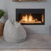 Pouf poire en velours côtelé gris ∅75 x H.100cm