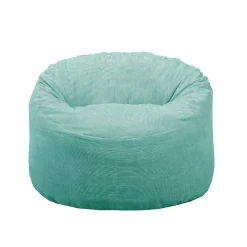 Pouf rond doux velours côtelé BANANAIR 100 cm vert