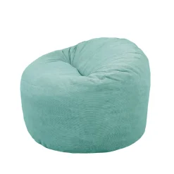 Pouf rond doux velours côtelé BANANAIR 100 cm vert