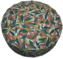 Pouf rond souple Ornami L.60 x H.40 cm multicouleurs