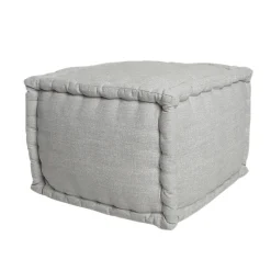 Pouf Soan Chambray JBY Creation gris l.40 x H.30 cm
