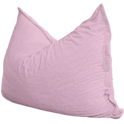 Pouf velours côtelé déhoussable BANANAIR 180 x 140 cm violet parme