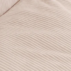 Pouf velours côtelé épais BANANAIR 100cm blanc