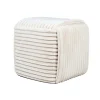 Pouf WIKI crème style moderne 43x43x38 cm, confort et élégance.