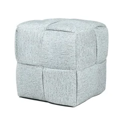 Pouf WIKI cubique gris moderne 42,5x42,5x43 cm, design contemporain