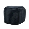 Pouf WIKI noir, design moderne, 43x43x38 cm, confort et élégance.