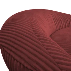 Pouf XXL déhoussable en velours côtelé BANANAIR 110x100 cm rouge brique