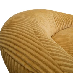 Pouf XXL déhoussable en velours côtelé BANANAIR 110x100 cm jaune moutarde