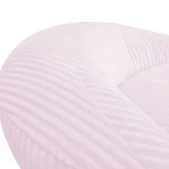 Pouf XXL déhoussable en velours côtelé BANANAIR 110x100 cm rose