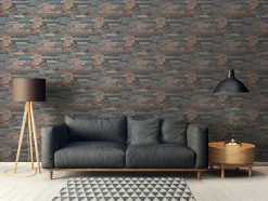 Profhome 355823-GU Papier peint aspect pierre carrelage légèrement texturé mat 5,33 m2