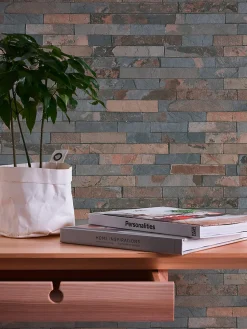 Profhome 355823-GU Papier peint aspect pierre carrelage légèrement texturé mat 5,33 m2