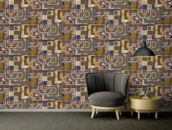 Profhome 370481-GU Papier peint baroque légèrement texturé scintillant 7,035 m2
