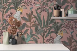 Profhome 397481-GU Papier peint moitf d'oiseaux légèrement texturé mat 5,33 m2