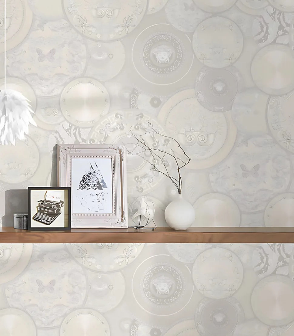 Profhome 349014-GU Papier peint de luxe exclusif légèrement texturé brillant 7,035 m2