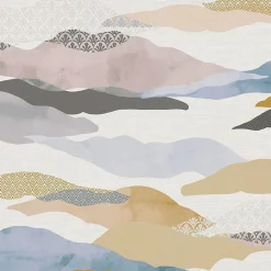 Profhome 396991-GU Papier peint à motifs graphiques légèrement texturé mat 5,33 m2