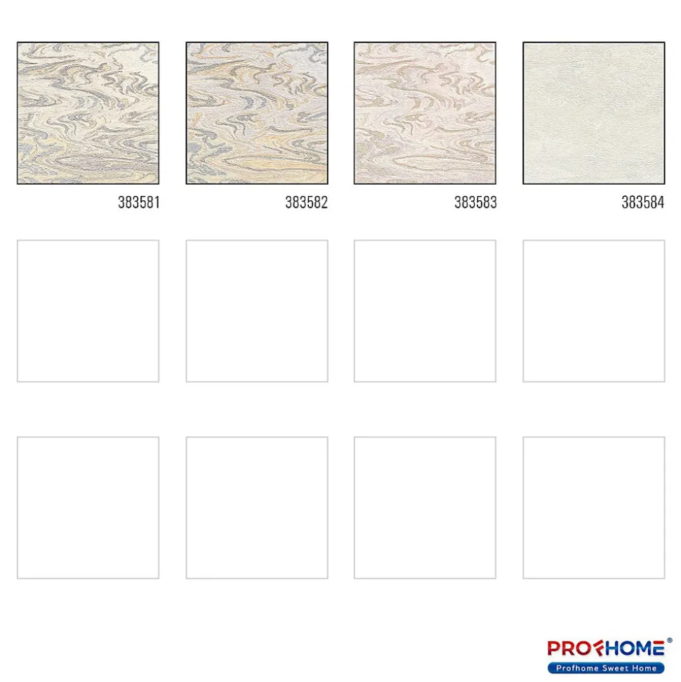 Profhome 383582-GU Papier peint aspect pierre carrelage légèrement texturé satiné 5,33 m2