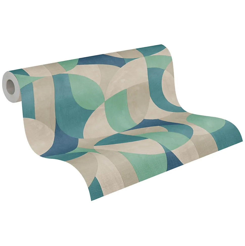 Profhome 399322-GU Papier peint rétro légèrement texturé mat 5,33 m2