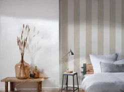 Profhome 375543-GU Papier peint à rayures légèrement texturé mat 5,33 m2