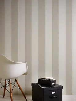 Profhome 375543-GU Papier peint à rayures légèrement texturé mat 5,33 m2
