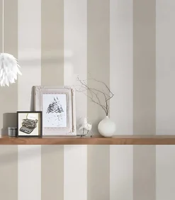 Profhome 375543-GU Papier peint à rayures légèrement texturé mat 5,33 m2