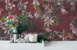 Profhome 381785-GU Papier peint floral lisse mat 5,33 m2