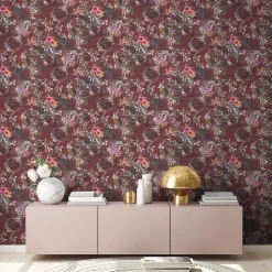 Profhome 381785-GU Papier peint floral lisse mat 5,33 m2
