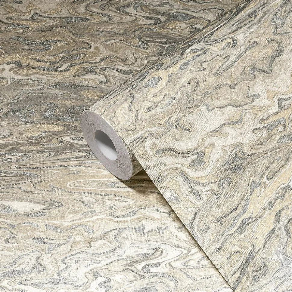 Profhome 383581-GU Papier peint aspect pierre carrelage légèrement texturé satiné 5,33 m2