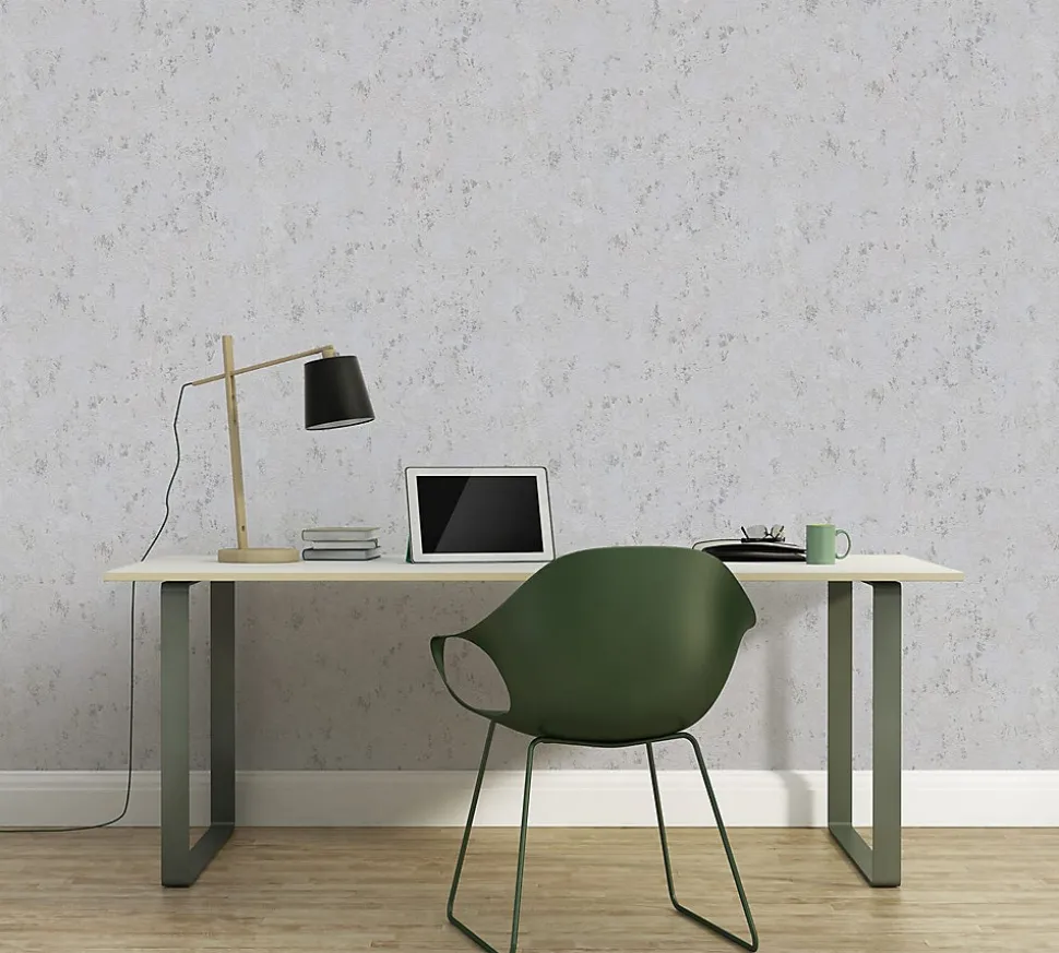 Profhome 393872-GU Papier peint aspect crépi texturé et des accents métalliques 5,33 m2