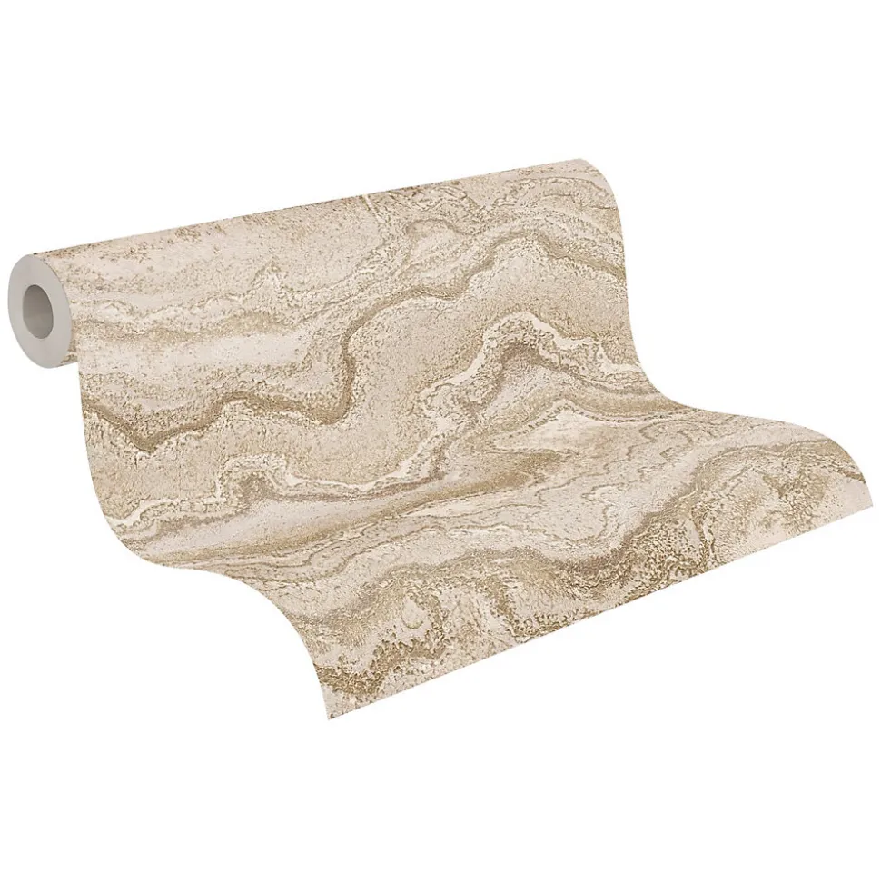 Profhome 396592-GU Papier peint à motifs graphiques texturé et un effet métallique 5,33 m2