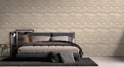 Profhome 396592-GU Papier peint à motifs graphiques texturé et un effet métallique 5,33 m2