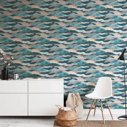 Profhome 396994-GU Papier peint à motifs graphiques légèrement texturé mat 5,33 m2