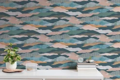 Profhome 396994-GU Papier peint à motifs graphiques légèrement texturé mat 5,33 m2