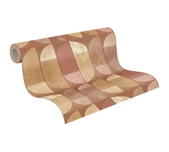Profhome 375317-GU Papier peint à motifs graphiques légèrement texturé mat 5,33 m2