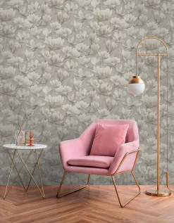 Profhome 396102-GU Papier peint floral légèrement texturé mat 5,33 m2
