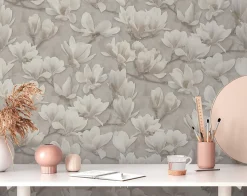 Profhome 396102-GU Papier peint floral légèrement texturé mat 5,33 m2