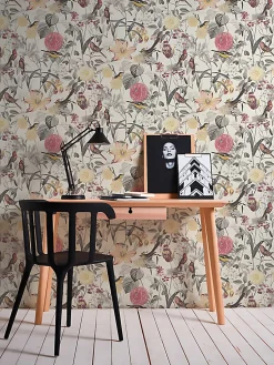 Profhome 372761-GU Papier peint floral lisse mat 5,33 m2