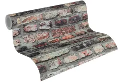 Profhome 362811-GU Papier peint aspect pierre carrelage lisse mat 5,33 m2