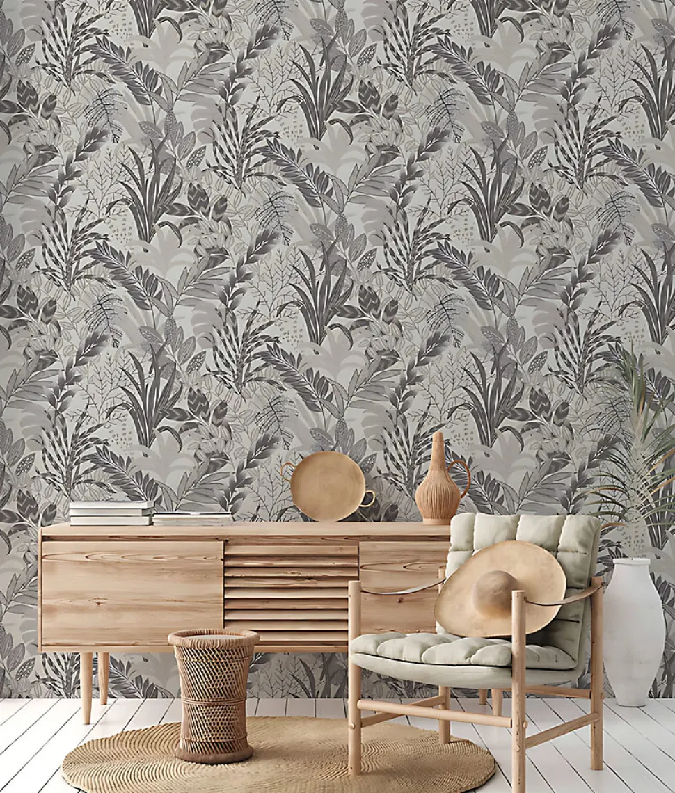 Profhome 378604-GU Papier peint floral légèrement texturé mat 5,33 m2