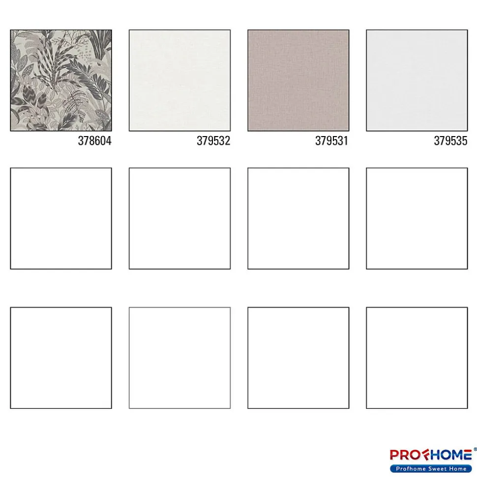 Profhome 378604-GU Papier peint floral légèrement texturé mat 5,33 m2