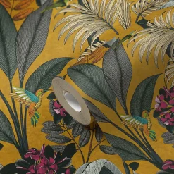 Profhome 387381-GU Papier peint moitf d'oiseaux lisse mat 5,33 m2