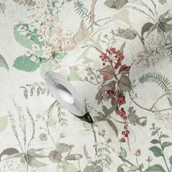 Profhome 388252-GU Papier peint floral texturé mat 5,33 m2