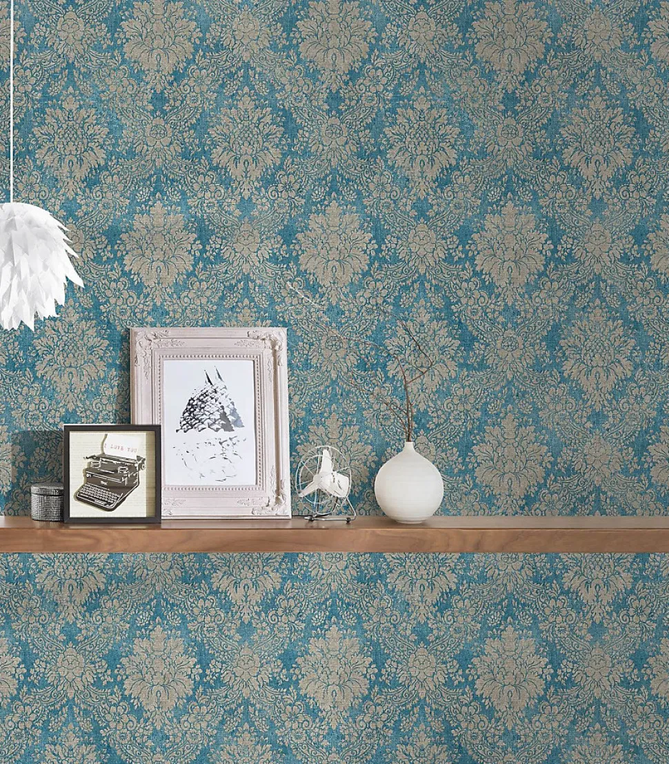 Profhome 336075-GU Papier peint baroque lisse mat 5,33 m2
