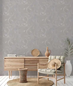 Profhome 379002-GU Papier peint à motifs graphiques légèrement texturé subtilement chatoyant 5,33 m2
