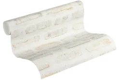 Profhome 374221-GU Papier peint aspect pierre carrelage lisse mat 5,33 m2