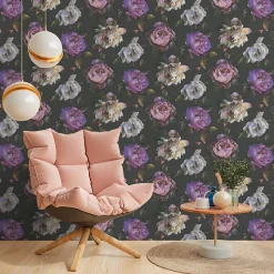 Profhome 396091-GU Papier peint floral légèrement texturé mat 5,33 m2