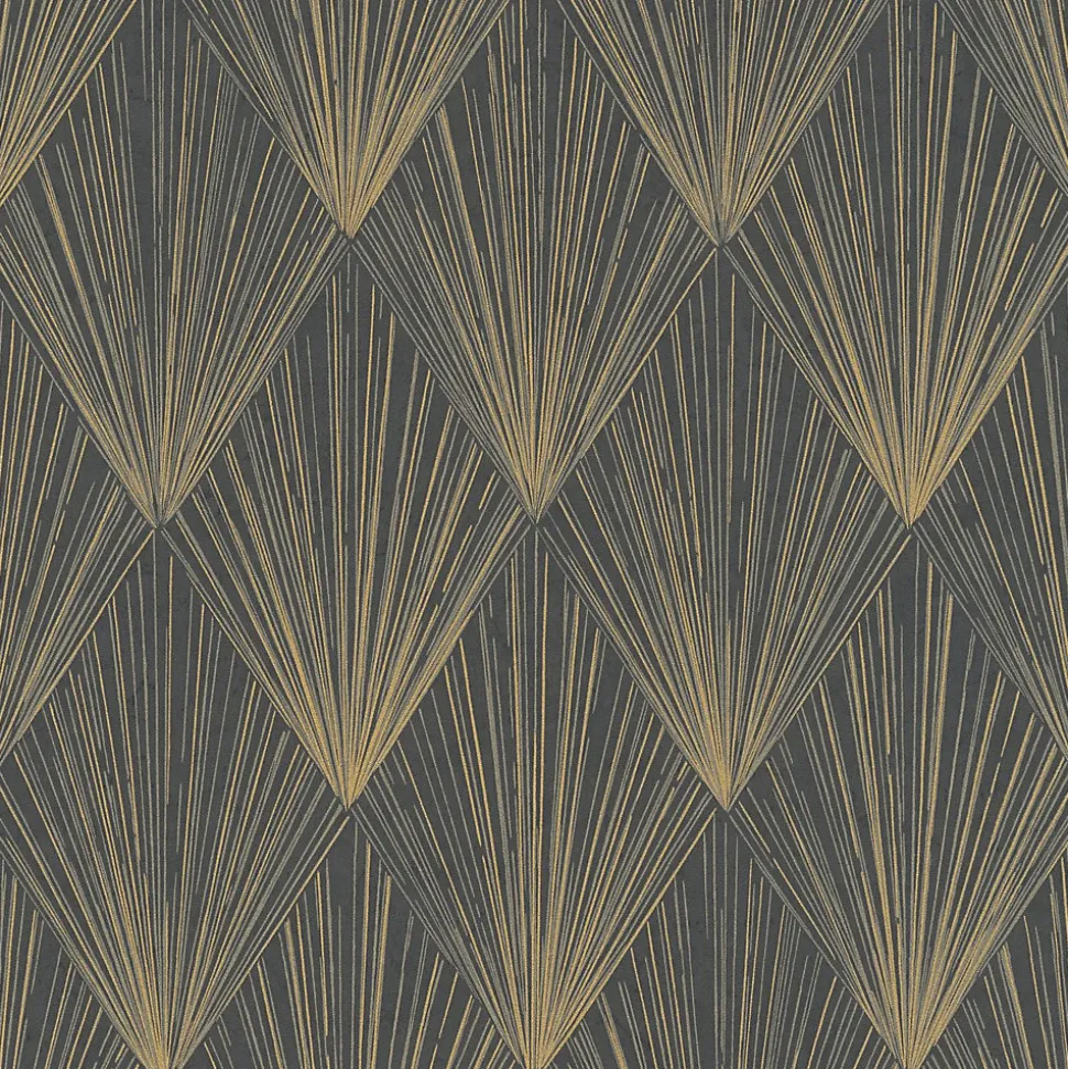 Profhome 378644-GU Papier peint à motifs graphiques légèrement texturé subtilement chatoyant 5,33 m2